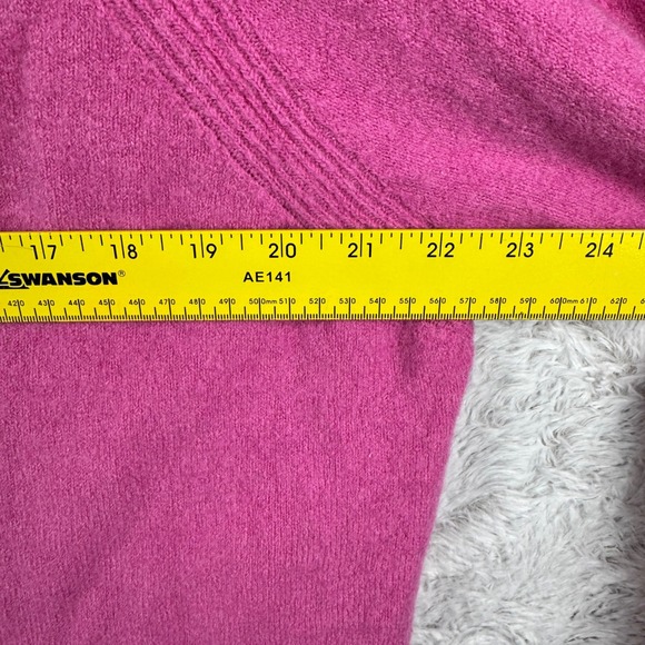 J Crew Sweater Large Pink Merino Wool Alpaca Blend Turtleneck High Neck - Picture 10 of 11
